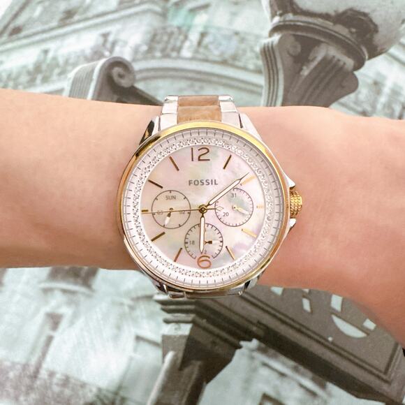 Fossil ES4781 Sadiemultifunction Ladies Two-Tone Stainless Steel Watch
